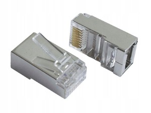 100 x KOŃCÓWKI WTYK WTYKI RJ45 8P8C RJ45 FTP LAN  kat. 5e ekranowany