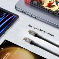 Kabel USB4 USB-C podłączenie laptopa do monitora 8K i ładowanie