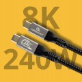 Elastyczny kabel USB-C USB4 1.5m do biurka i stanowiska pracy