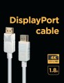 Złącza DisplayPort męskie kabla Cablexpert CC-DP2-6-W z przyciskiem zwalniającym
