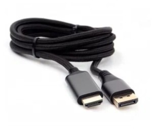 Kabel DISPLAY PORT do HDMI Przewód DP DisplayPort 4K 60Hz VIDEO CZARNY 1,8M
