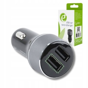 SZYBKA ŁADOWARKA SAMOCHODOWA GNIAZDO ZAPALNICZKI 2x USB QC 3.0