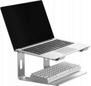 Aluminiowa podstawka pod laptopa  NBS-D1-01 srebrna – ergonomiczna, wentylowana i stabilna
