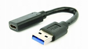Adapter USB 3.1 AM na USB-C (żeńskie) – kabel przejściówka, 10 cm, szybki transfer 5 Gbps, 60W ładowanie