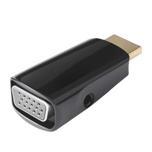 ADAPTER HDMI DO VGA  KONWERTER SYGNAŁU MONITOR KABEL DSUB + AUDIO JACK