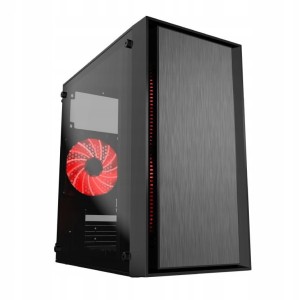 Obudowa Gamingowa Gembird Fornax 960  | czerwone podświetlenie | Mini Tower LED | 3x Wentylator 