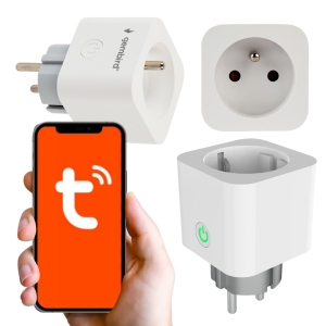INTELIGENTNE GNIAZDKO WiFi SMART TUYA APP WATOMIERZ PROGRAMATOR TIMER BIAŁE