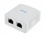 GNIAZDO GNIAZDKO SIECIOWE NATYNKOWE INTERNETOWE LAN 2 x RJ45 FTP KAT. 5E