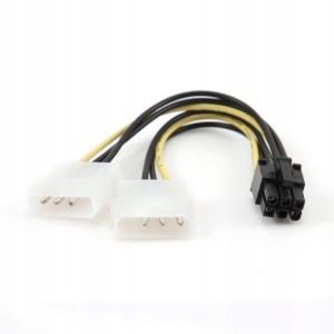 Rozdzielacz zasilania 2XHDD/6PIN BTX Molex grafika