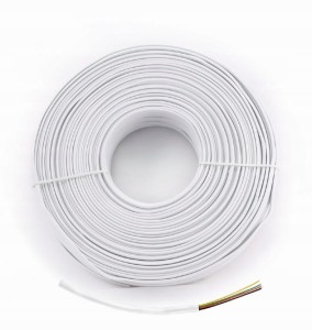 Kabel telefoniczny płaski RJ11 FTP biały 100m CX6 0.10mm CCS, 2.6 Ohm/m
