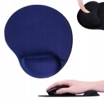 Ergonomiczna podkładka pod mysz na nadgarstek – niebieska, antypoślizgowa, komfortowa