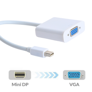 ADAPTER  MINI DISPLAYPORT DP DO VGA KABEL Mini DP PRZEJŚCIÓWKA HD THUNDERBOLT