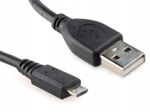 Kabel USB 2.0 AM-Micro BM 0.5m – czarny, zalewane końcówki, micro USB