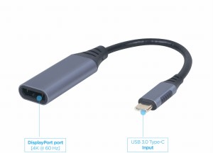 PRZEJŚCIÓWKA USB-C DisplayPort KABEL ADAPTER USB TYP C DO DP  HD 4K 60HZ