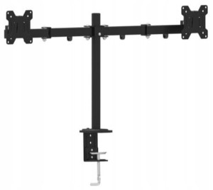 Regulowany uchwyt biurowy na 2 monitory 13" - 27" do 9kg VESA