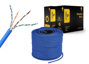 KABEL SIECIOWY LAN UTP KAT.5E SKRĘTKA INTERNETOWA CCA 305M RJ45 NIEBIESKI