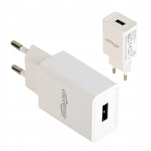 UNIWERSALNA ŁADOWARKA SIECIOWA 1x USB KOSTKA DO TELEFONU BIAŁA