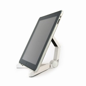 Uniwersalna podstawka na tablet TA-TS-01/W – stojak składany, regulowany, do iPada i smartfonów
