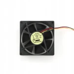 Wentylator komputerowy 80×80 mm 3-pin 12V – łożysko kulkowe, 3000 RPM, cichy, do obudowy PC