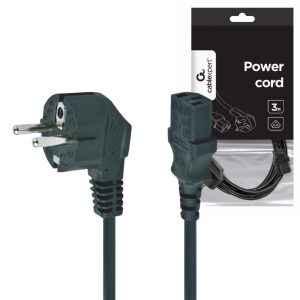 Kabel zasilający do komputera monitora IEC320 C13 Schuko 3m certyfikat VDE
