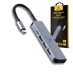 STACJA PORTÓW ROZGAŁĘŹNIK 5w1 HUB USB C 87W PD USB 3.1 HDMI 4K