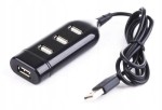 Kompaktowy HUB 4w1 Rozgałęźnik portów USB HUB USB 4x USB