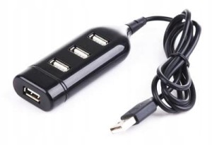 Kompaktowy HUB 4w1 Rozgałęźnik portów USB HUB USB 4x USB
