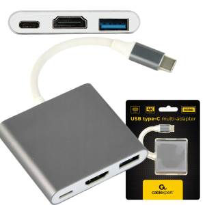 PRZEJŚCIÓWKA ADAPTER KABEL USB-C HDMI HUB 3W1 USB TYP C USB FULL HD 4K