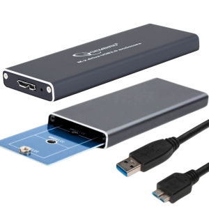 OBUDOWA SSD M.2 SATA MICRO USB 3.0 ADAPTER DYSKU GEMBIRD CZARNA