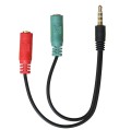 Cablexpert CCA-417 adapter mini Jack 4 pin do dwóch gniazd mini Jack widziany pod innym kątem