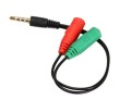 Złącza adaptera Cablexpert CCA-417 mini Jack 4 pin i dwa mini Jack