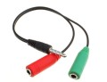 Adapter Cablexpert CCA-417 0,2 m do rozdzielenia połączenia audio i mikrofonu