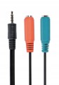 Cablexpert CCA-417 przewód audio z pojedynczym mini Jack 4 pin oraz dwoma osobnymi złączami
