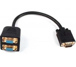 Adapter GEMBIRD VGA(M) - 2 x VGA(F) VGA (wtyk)- 2x VGA (gniazdo) CC-VGAX2-2