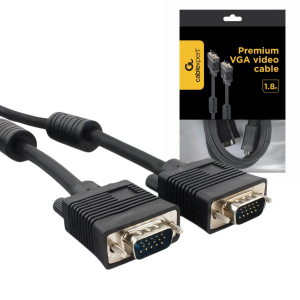 Kabel VGA 1,8m D-SUB 15 pin Full HD do monitora, projektora i komputera