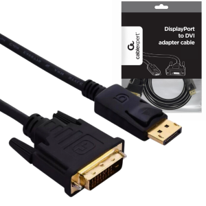 KABEL K DISPLAYPORT DP - DVI 24 +1 FULLHD ONWERTER DP 3M CZARNY