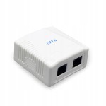 GNIAZDO GNIAZDKO SIECIOWE NATYNKOWE INTERNETOWE LAN 2 x RJ45 UTP KAT. 6