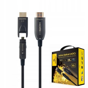 Kabel HDMI AOC z adapterem micro HDMI PREMIUM ARC HDR 4K 60Hz 30m