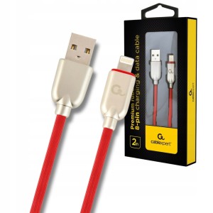 Kabel USB  do 8-pin Lightning  2m – szybkie ładowanie 18W, transfer danych USB 2.0, czerwony