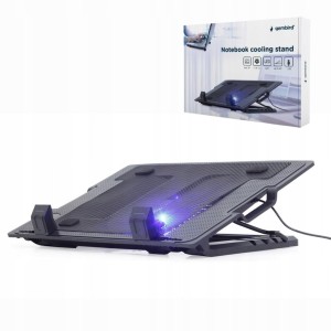 Podstawka Chłodząca pod Laptop 17" z Wentylatorem 150mm, Regulacja Kąta i LED – Ergonomiczne Chłodzenie Notebooka