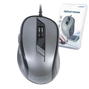 MYSZ KOMPUTEROWA PRZEWODOWA USB 6 PRZYCISKÓW LAPTOP PC SREBRNA