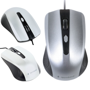 BIUROWA MYSZ PRZEWODOWA USB OPTYCZNA 1200 DPI MYSZKA KOMPUTEROWA SREBRNA
