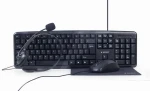 Zestaw biurowy 4w1 klawiatura mysz słuchawki