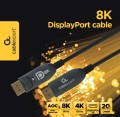 Złącza DisplayPort kabla AOC Cablexpert CC-DP8K-AOC-20M