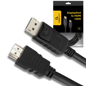 KABEL DisplayPort męski do HDMI męski PRZEWÓD DP HDMI FHD 5M CZARNY