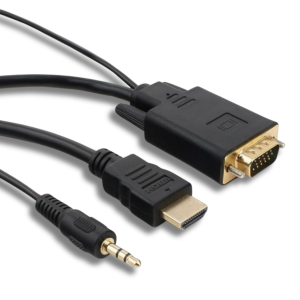 ADAPTER KABEL HDMI - VGA KONWERTER SYGNAŁU DSUB AUDIO JACK 3M