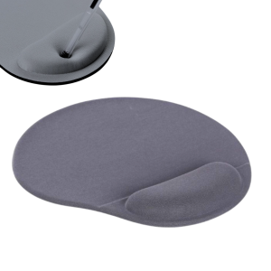 Ergonomiczna podkładka pod mysz na nadgarstek –szara, antypoślizgowa, komfortowa