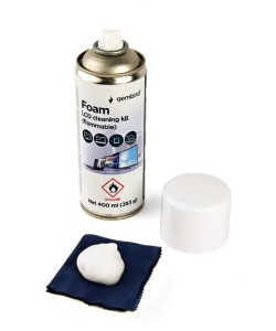 Pianka do czyszczenia elektroniki LCD monitora ekranu 400ml + ściereczka z mikrofibry