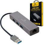 KARTA SIECIOWA GIGABIT USB Z HUB 3x USB 3.0 ETHERNET LAN GEMBIRD