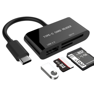Zewnętrzny czytnik kart pamięci MicroSD TF flash USB SD na USB-C
